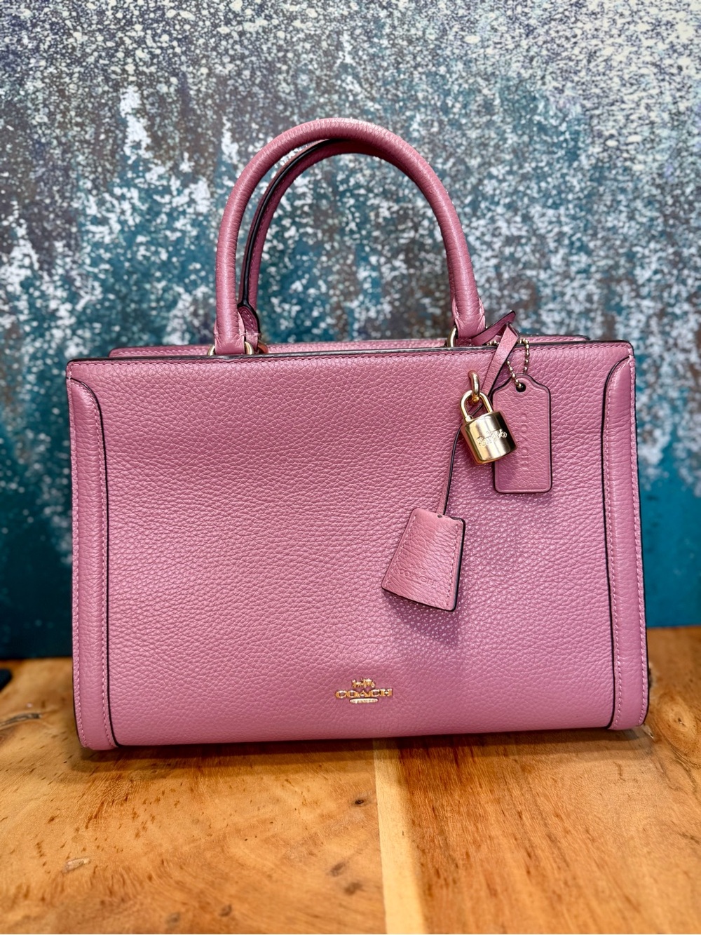 Coach Barbiecore 2020 Zoe Satchel Lavender Pebbled Leather Satchel/Crossbody